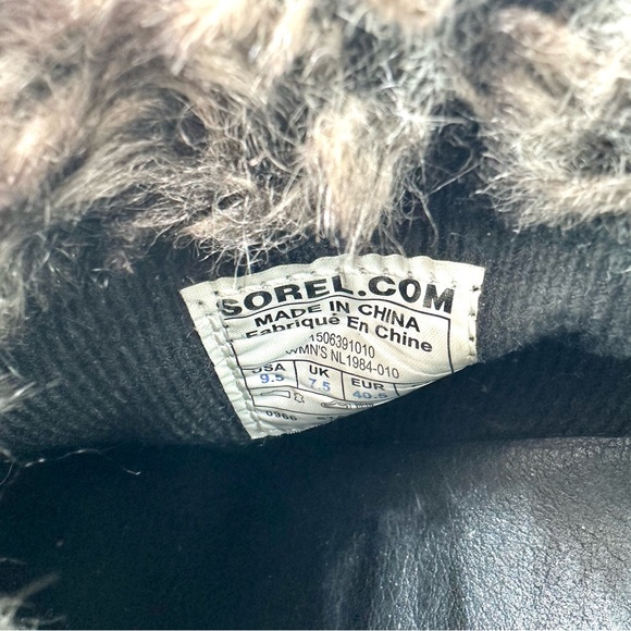 SOREL Joan Of Arctic Faux Fur Trim Wrap Strappy Wedge Convertible boots leather - Picture 11 of 11